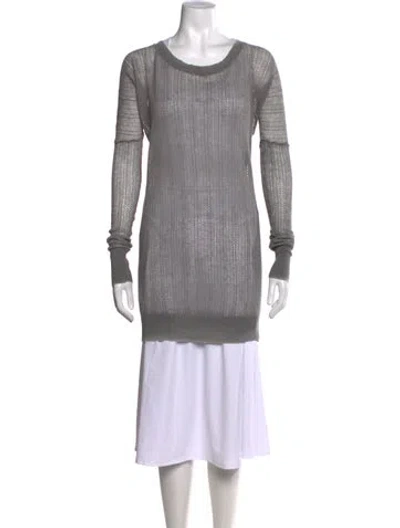 Pre-owned Allsaints Crew Neck Sweater In Gray