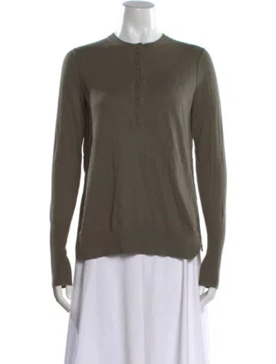 Pre-owned Allsaints Crew Neck Sweater In Green