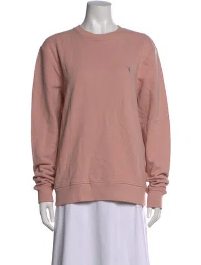 Pre-owned Allsaints Crew Neck Sweater In Pink