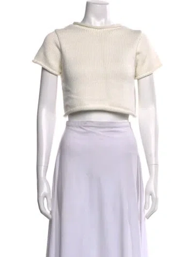Pre-owned Allsaints Crew Neck Sweater In White