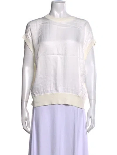 Pre-owned Allsaints Crew Neck Sweater In White