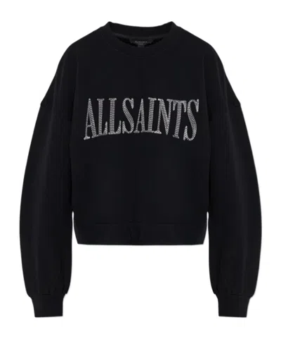 Allsaints Dash Lila Sweatshirt In Washed Black