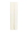 Allsaints Womens Caramin Crinkled-texture Woven Trousers Gardenia Cream In White