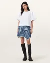 Allsaints Crissy Denim Mini Skirt,