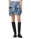 Allsaints Crissy Denim Skirt In Blue
