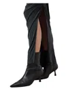Allsaints Cross-neckline Gathered Dress In Black