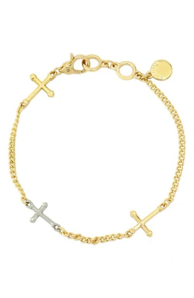 Allsaints Cross Station Bracelet In Multi