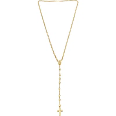 Allsaints Cross Y-necklace In Gold