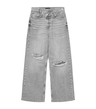 Allsaints Crossover Aki Jeans In Gray