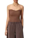 Allsaints Viscose Cruz Bandeau Slim Fit Top In Brown