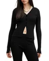 Allsaints Cruz Cardigan Sweater In Black