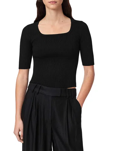 Allsaints Cruz Hally Top In Black
