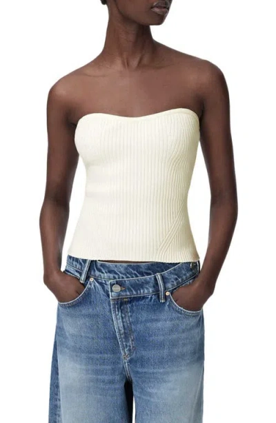Allsaints Viscose Cruz Bandeau Slim Fit Top In White