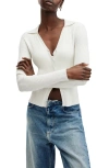 Allsaints Cruz Cardigan Sweater In Chalk White