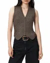 Allsaints Cruz Shine Vest In Brown