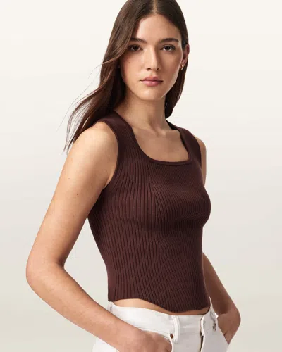 Allsaints Cruz Slim Fit Bodice In Brown