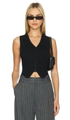 Allsaints Cruz Rib Vest In 黑色