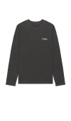 Allsaints Crypt Long Sleeve Tee In Gray