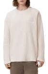 Allsaints Crypt Waffle Knit Long Sleeve Cotton Graphic T-shirt