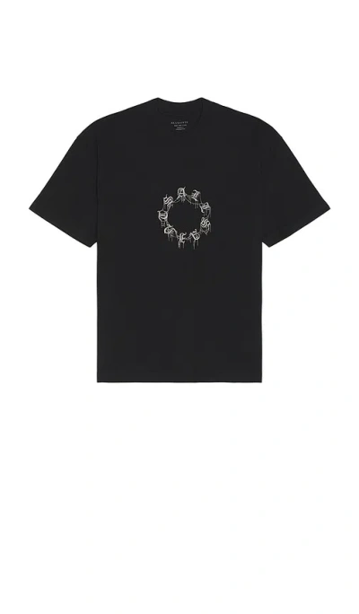 Allsaints Cryptierra Short Sleeve Crewneck T-shirt In Black
