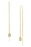 Allsaints Stone Threader Earrings In Gold