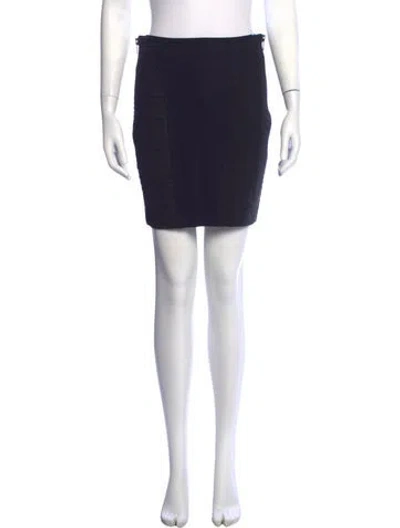 Pre-owned Allsaints Crystal Embellishments Mini Skirt In Black