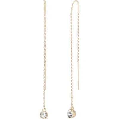 Allsaints Crystal Threader Earrings In Gold