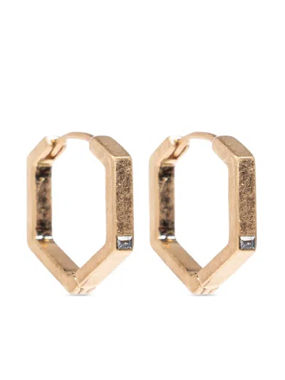 Allsaints Crystal-embellished Earrings In Gold