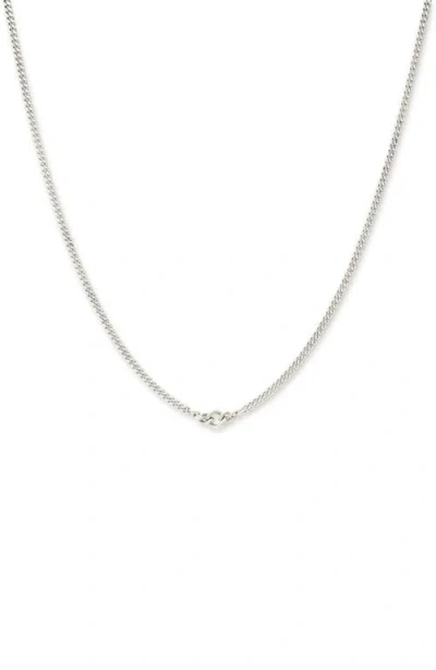 Allsaints Curb Chain Necklace In Warm Silver