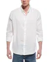 Allsaints Laguna Linen Blend Relaxed Fit Shirt In White