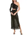Allsaints Daisy Topaz Midi Dress In Black
