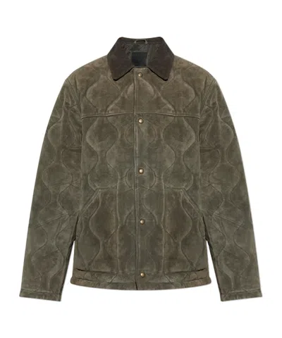 Allsaints Dakota Leather Jacket In Green