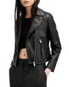 Allsaints Masone Leather Biker Jacket In Black
