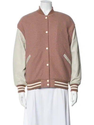 Pre-owned Allsaints Damen Jacket Wool Bomber Jacket In Neutral