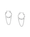 Allsaints Curb Chain Huggie Hoop Earrings In Silver
