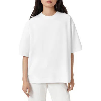 Allsaints Dani Back Zip T-shirt In White