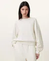 Allsaints Dani Haven Embroidered Sweatshirt In Tofu White