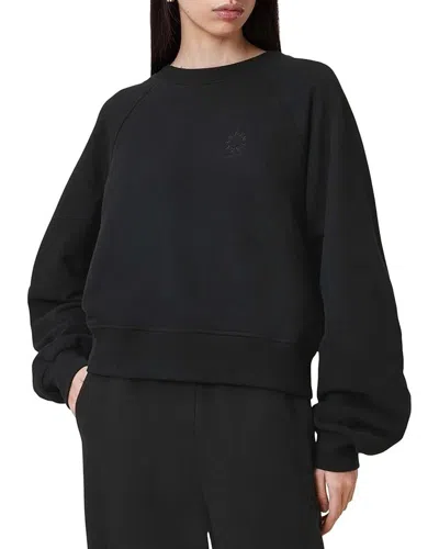 Allsaints Dani Haven Sweater Women's Black 100% Cotton Balloon Sleeve Nwo162