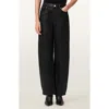 Allsaints Panelled Wide-leg Jeans In Black