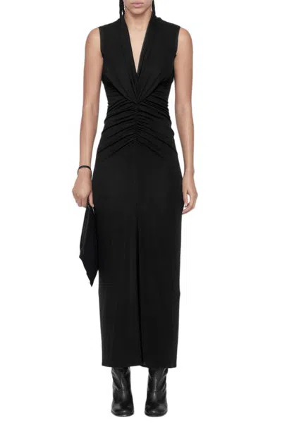 Allsaints Dariya Sleeveless V-neck Dress In Black