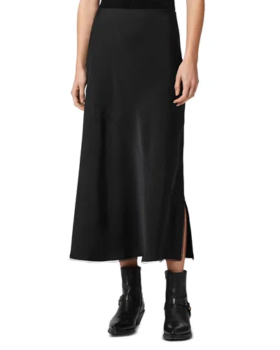 Allsaints Darya Maxi Skirt In Black
