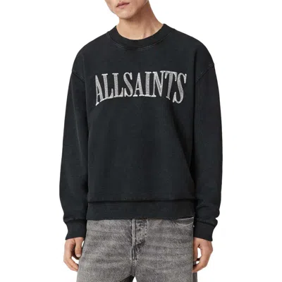Allsaints Dash Embroidered Sweatshirt In Black