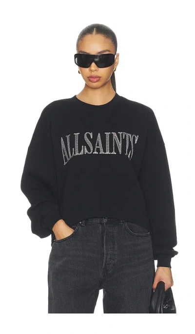 Allsaints Dash Lila Sweatshirt In Washed Black