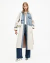 ALLSAINTS ALLSAINTS DAYLY DENIM PANELLED RELAXED TRENCH COAT