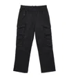 Allsaints Mens Koto Black Decoy Patch-pocket Straight-leg Stretch-cotton Cargo Trousers In Black