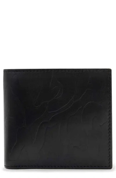 Allsaints Delph Orlando Leather Wallet In Black
