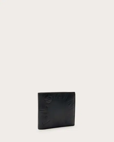Allsaints Delph Tierra Bi-fold Leather Wallet In Black