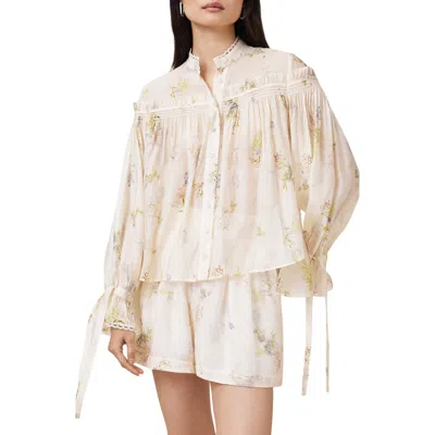 ALLSAINTS ALLSAINTS DELPHINE FLORAL BUTTON-UP TOP