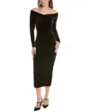 Allsaints Delta Velvet Dress In Black