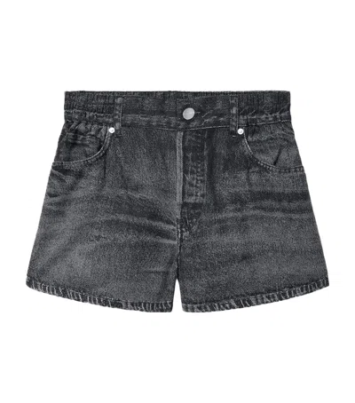 Allsaints Denim Illusion Print Tyler Shorts In Black